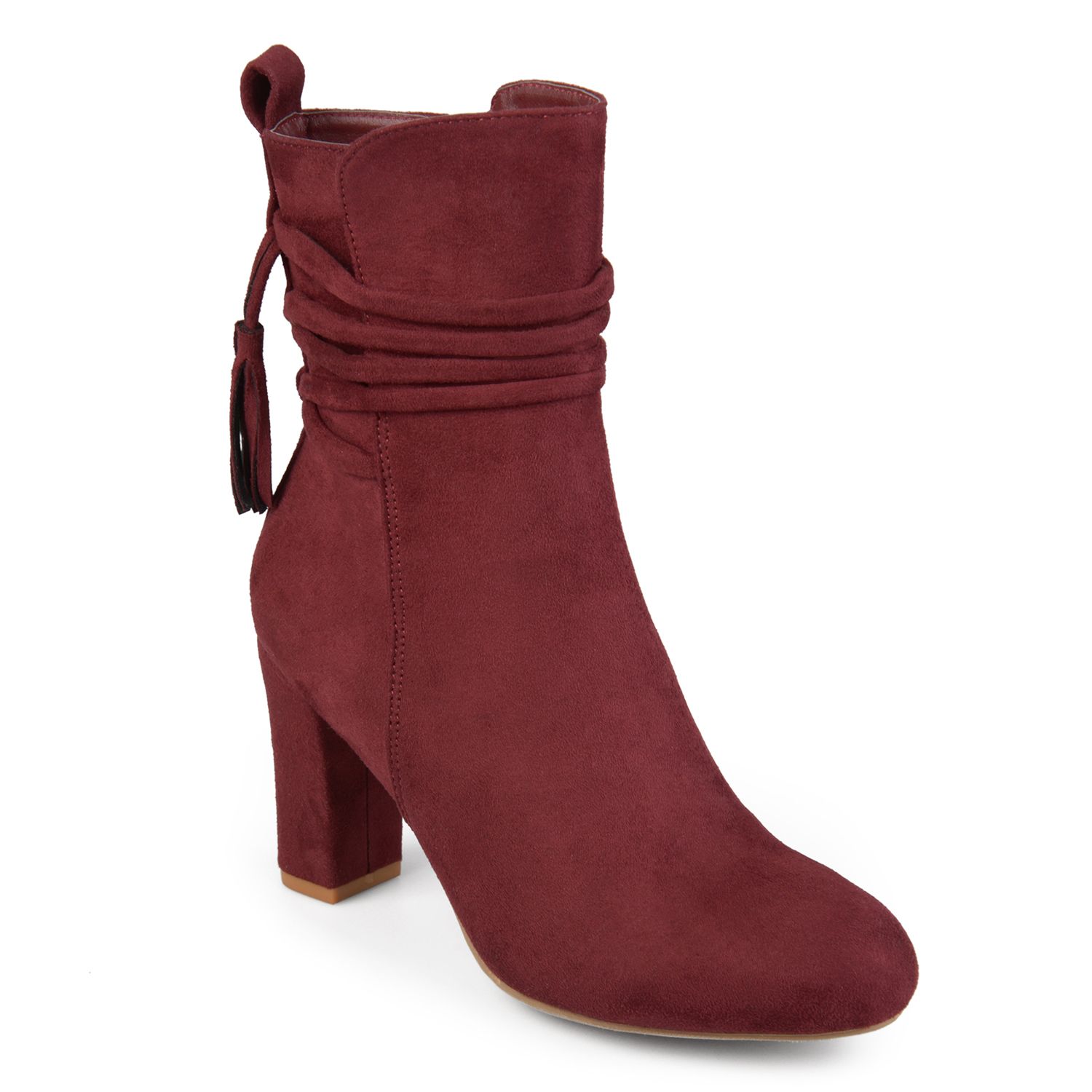 womens maroon booties