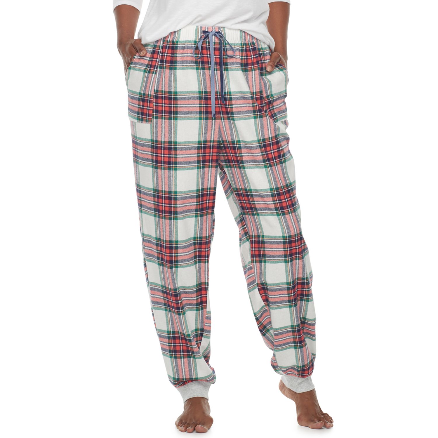 plus size plaid pajama pants