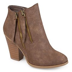 Wide width brown outlet booties