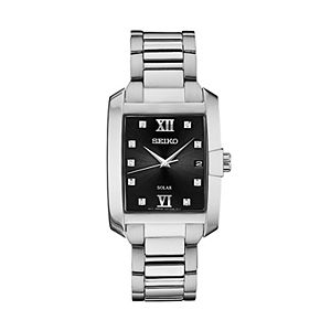 Seiko Men's Core Diamond Stainless Steel Solar Watch - SNE461