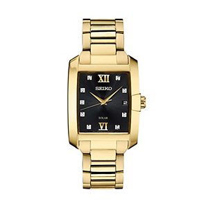 Seiko Men's Core Diamond Stainless Steel Solar Watch - SNE462