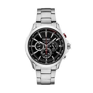 Seiko Men's Stainless Steel Solar Chronograph Watch - SSC493