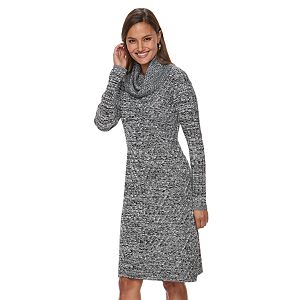 Women's Dana Buchman Mitered Cowlneck Sweater Dress