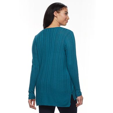 Plus Size Apt. 9® Crisscross Ribbed Sweater