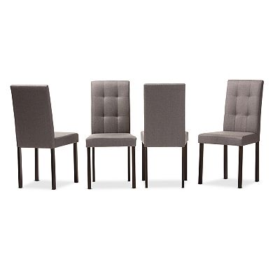 Baxton Studio Andrew II Upholstered Dining Chair 4-piece Set 