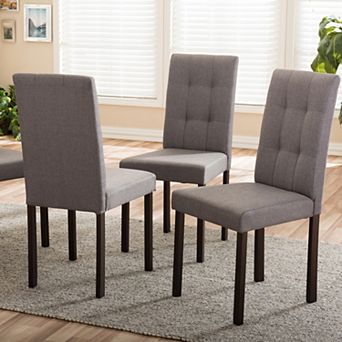 Baxton Studio Andrew II Upholstered Dining Chair 4 pc Set