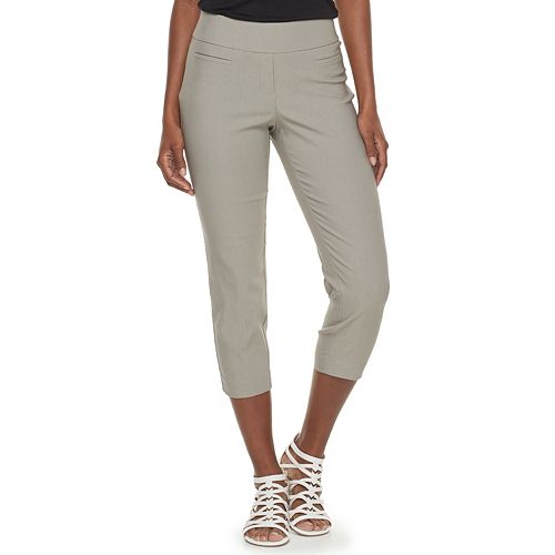 womens cotton pull on capris