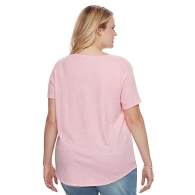 Plus Size Sonoma Goods For Life® Essential V-Neck Tee
