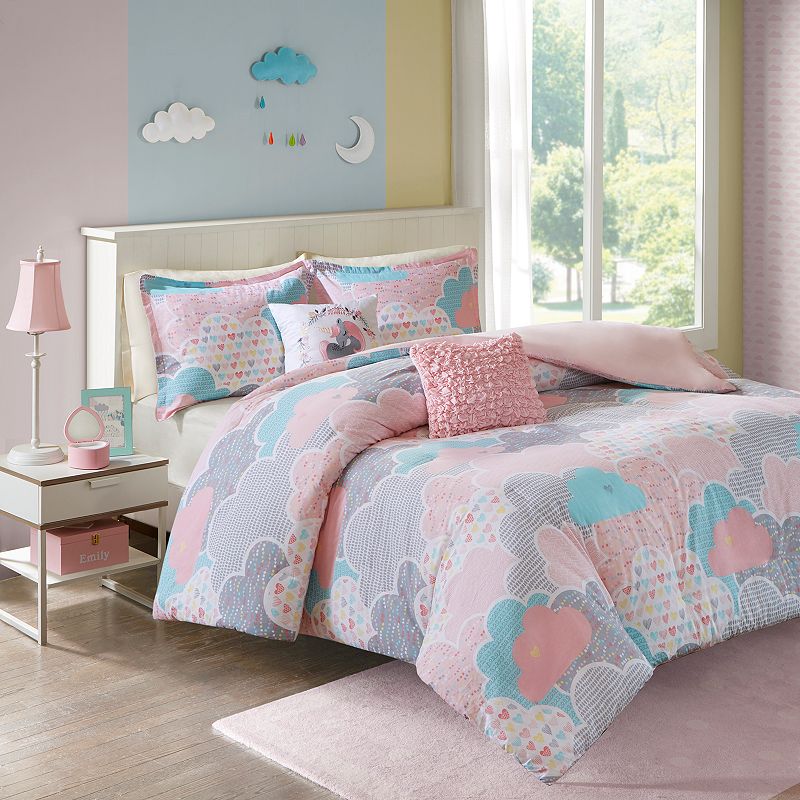 Urban Habitat Kids Bliss Cotton Duvet Cover Set, Pink, Twin