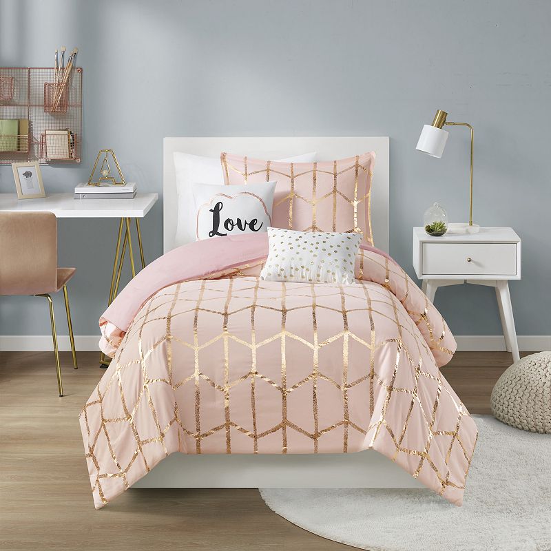 Intelligent Design Khloe Comforter Set, Med Pink, King