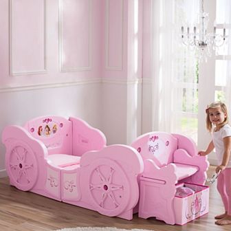Disney Princess Carriage Toddler-to-Twin Bed & Storage Bench