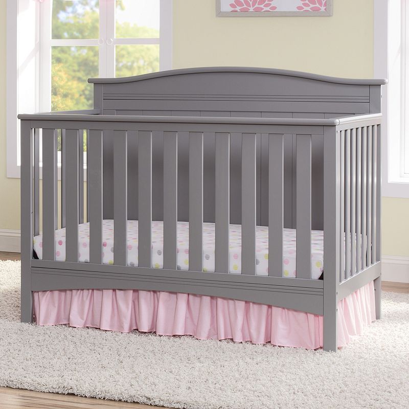 Delta Children Bennett 4-in-1 Convertible Crib, Grey, INFANT