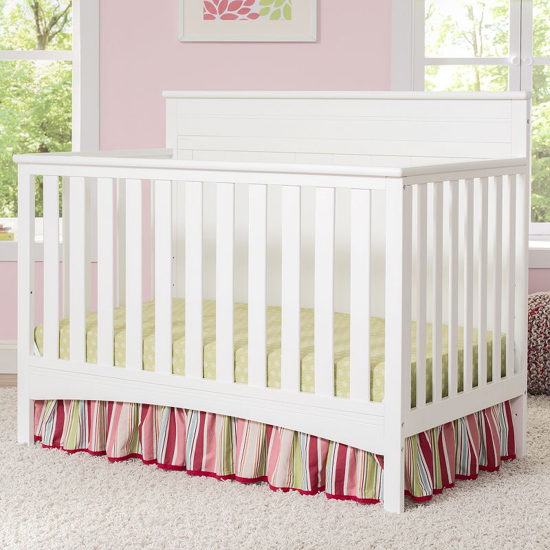 Delta Children Fancy 4-in-1 Convertible Crib, White, INFANT