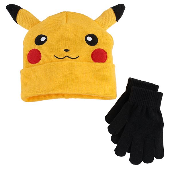 Boys Pokemon Pikachu Hat Gloves Set - pikachu hat free roblox