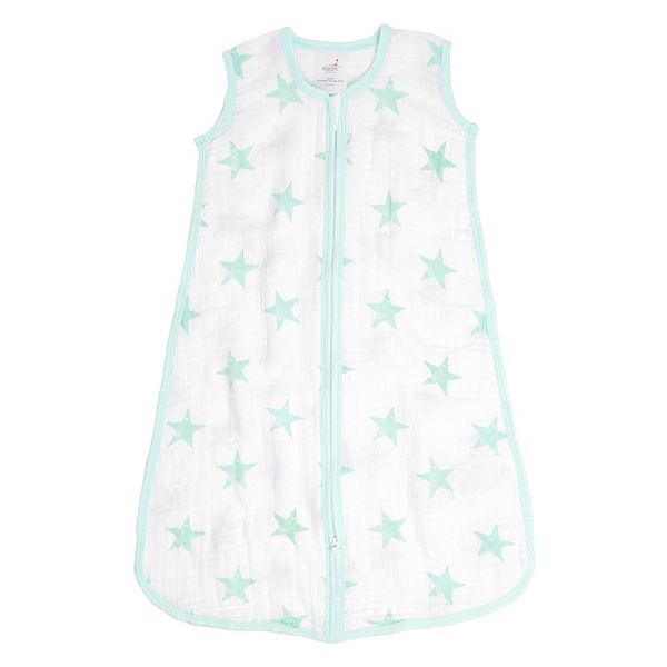 aden by aden + anais Green Stars Muslin Wearable Zip Blanket