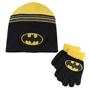 Boys DC Comics Batman Hat & Gloves Set