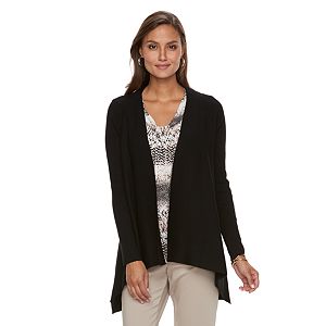 Women's Dana Buchman Open-Front Ribbed Cardigan