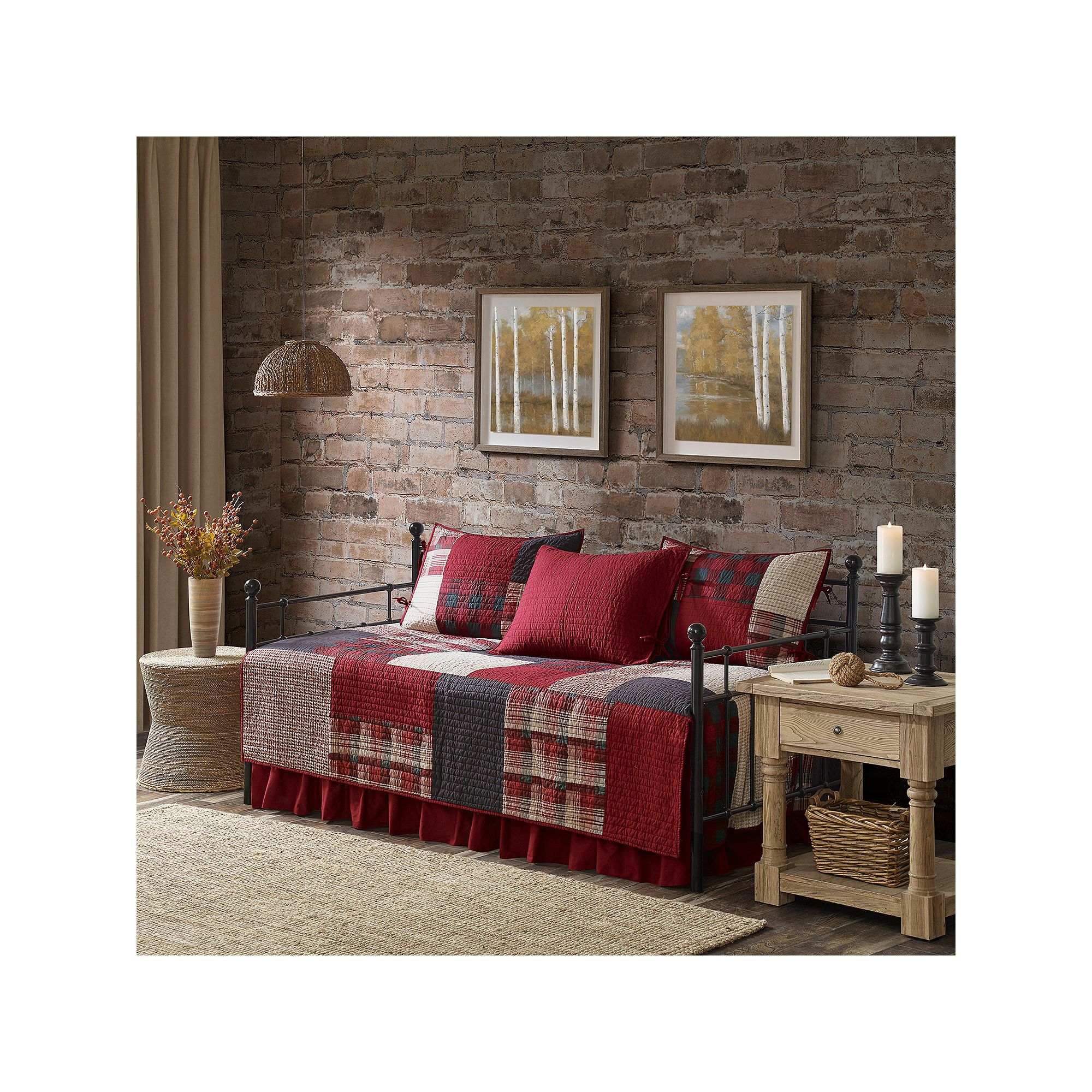 Woolrich Sunset 5-piece Daybed Coverlet Set with Shams, Red