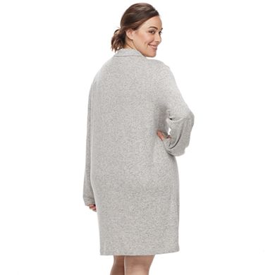 Plus Size Sonoma Goods For Life® Pajamas: Notch Collar Button-Down Sleep Shirt