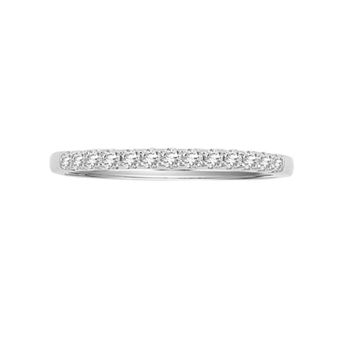 Love Always 14k White Gold 1/4 ct T.W. Certified Diamond Wedding Band