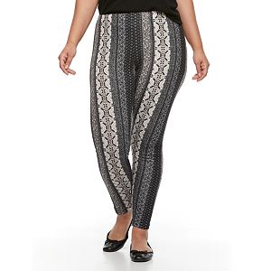 Plus Size French Laundry Holiday Printed Legging