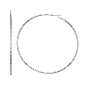 Simply Vera Vera Wang Hammered Nickel Free Hoop Earrings