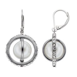 Simply Vera Vera Wang Simulated Pearl Nickel Free Orbital Drop Earrings
