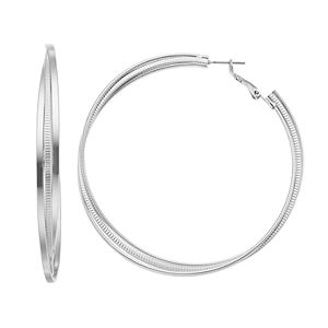 Simply Vera Vera Wang Crisscross Nickel Free Multi Hoop Earrings
