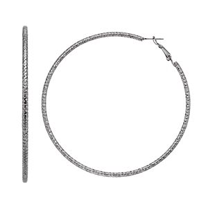 Simply Vera Vera Wang Textured Nickel Free Hoop Earrings