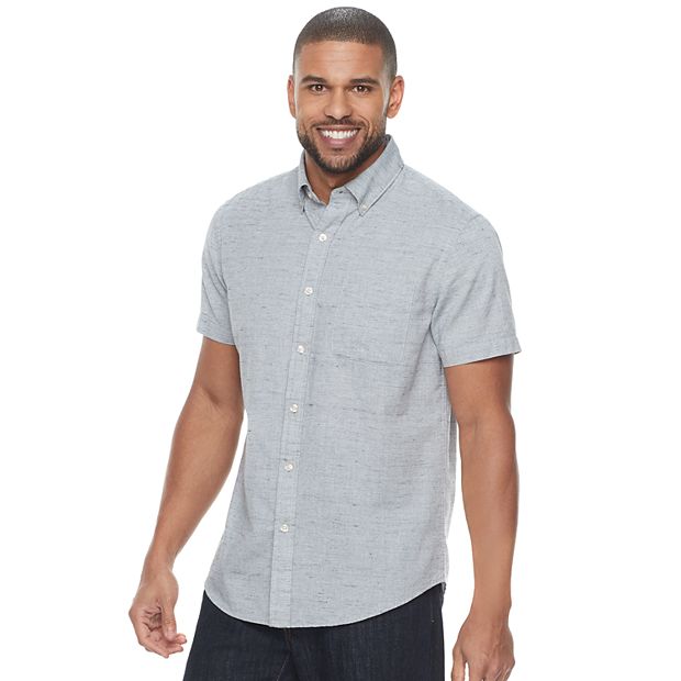 Men's Sonoma Goods For Life® Modern-Fit Linen-Blend Button-Down Shirt