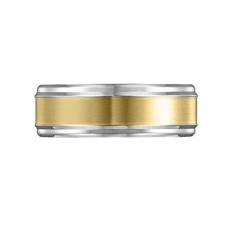 AXL Stainless Steel Two Tone Men's Wedding Band