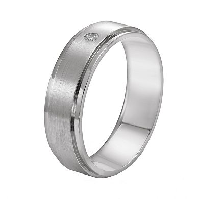 AXL Titanium Diamond Accent Wedding Band