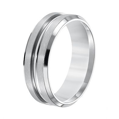 AXL Stainless Steel Groove Men's Wedding Band