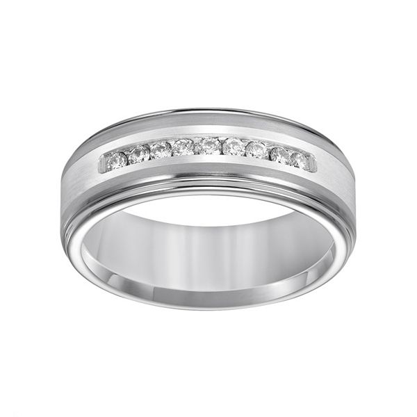 Mens tungsten diamond 2025 wedding bands