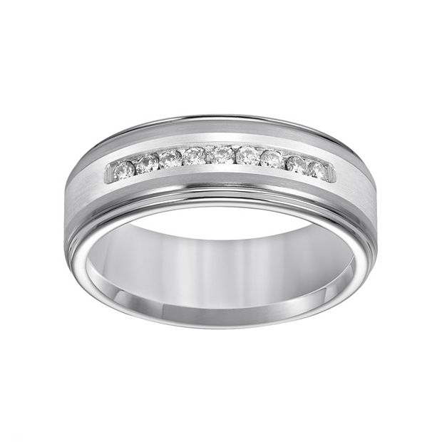 Kohls mens black on sale wedding bands