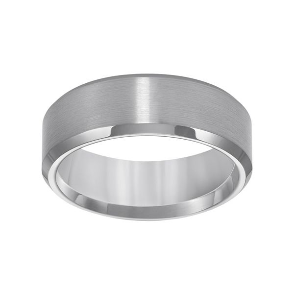 AXL Tungsten Beveled Men's Wedding Band