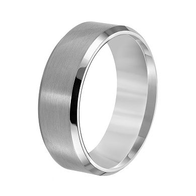 AXL Tungsten Beveled Men's Wedding Band