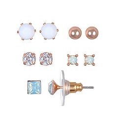  LC Lauren Conrad Peach Stone Nickel Free Stud Earrings