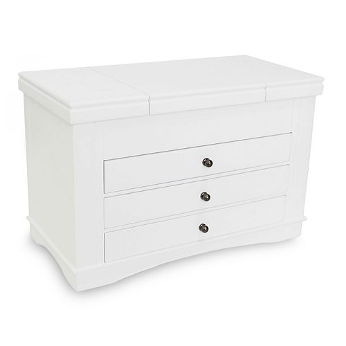 White Modern Wooden Jewelry Box