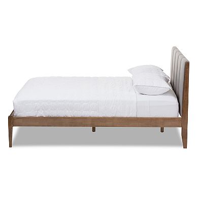Baxton Studio Ember Mid-Century Upholstered Bed 
