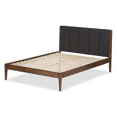 Baxton Studio Ember Mid-Century Upholstered Bed 