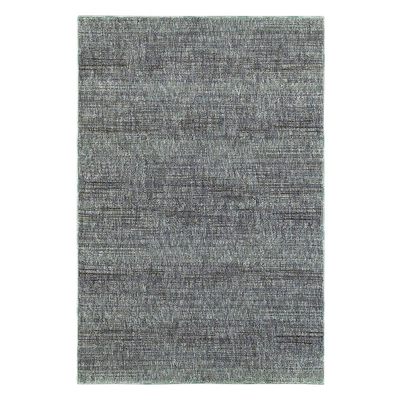 StyleHaven Asante Solid Rug, Blue, 6.5X9.5 Ft at RugsBySize.com