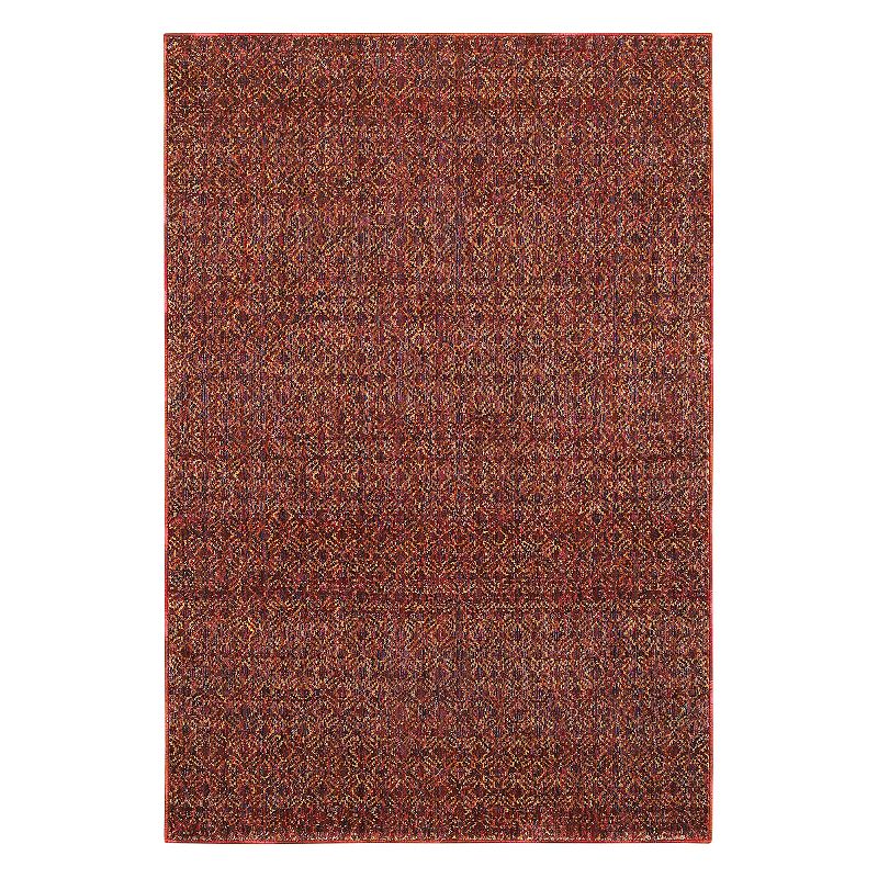 StyleHaven Asante Geometric Rug, Red, 3X5 Ft