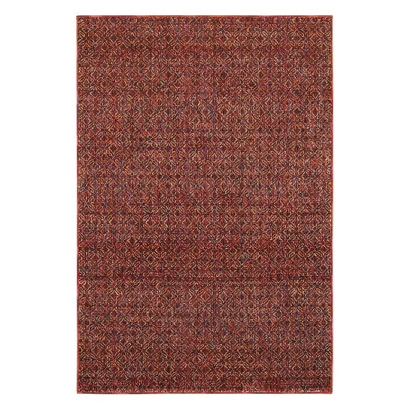 StyleHaven Asante Geometric Rug, Red, 8X11 Ft