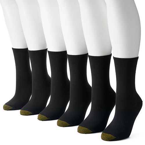 Women's GOLDTOE 6pk. Solid Soft Crew Socks