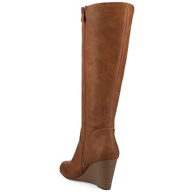 Journee Langly Women's Wedge Knee High Boots