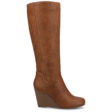 Journee Langly Women's Wedge Knee High Boots