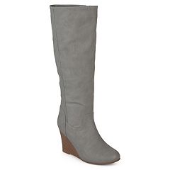 Gray hot sale wedge bootie