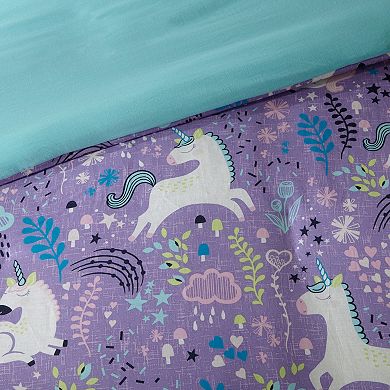 Urban Habitat Kids Ella Unicorn Duvet Cover Set with Throw Pillows