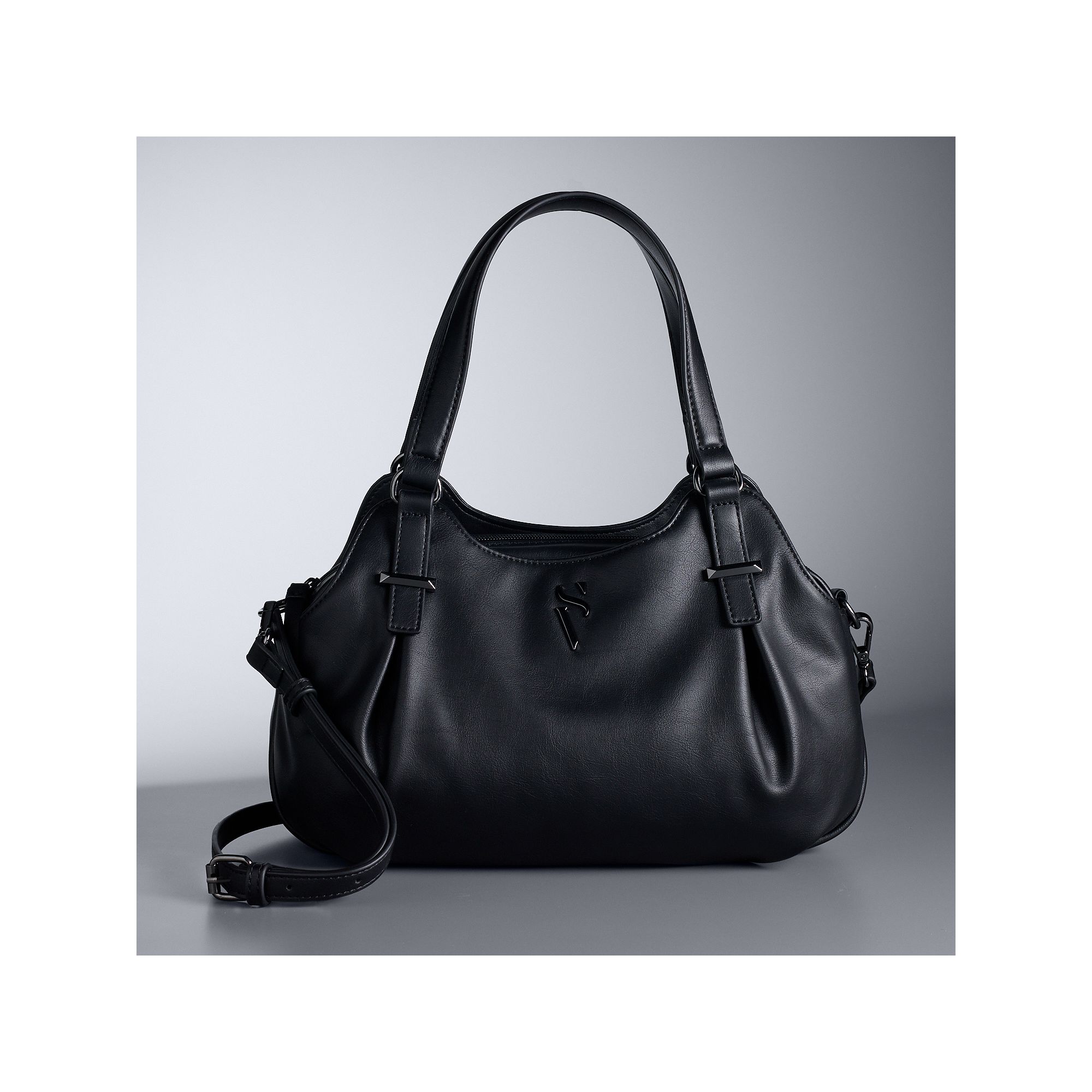 Simply Vera Vera Wang Buena Satchel Bag, Black